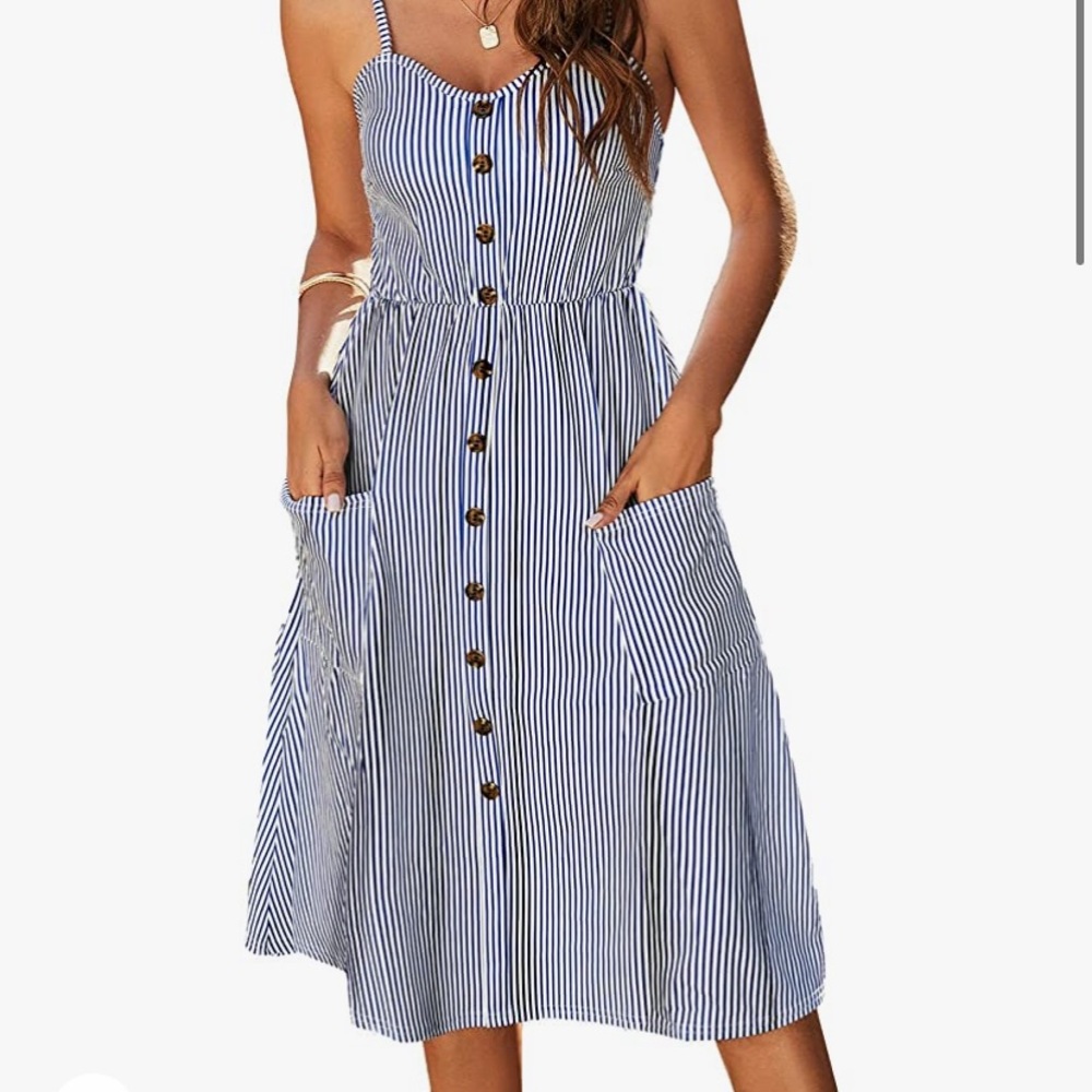 Striped Blue Dress